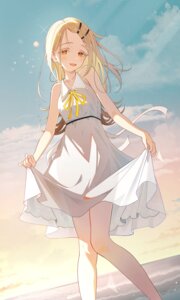 Rating: Questionable Score: 30 Tags: dress gakuen_idolm@ster see_through shinosawa_hiro sikimosh skirt_lift summer_dress the_idolm@ster User: saemonnokami