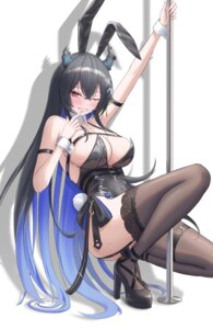 Rating: Questionable Score: 36 Tags: almonxtea animal_ears bunny_ears bunny_girl heels hololive hololive_english horns nerissa_ravencroft no_bra stockings tail thighhighs wet User: VigorousMMM