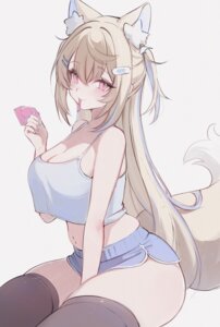 Rating: Questionable Score: 46 Tags: animal_ears bandaid fuwawa_abyssgard hololive hololive_english inumimi koahri no_bra sketch tail thighhighs User: Anonymous