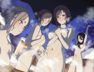 bathing censored chigusa_minori futago_matomete_"kanojo"_ni_shinai? naked onsen see_through topless towel usami_chikage usami_hikari wet