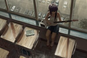 Rating: Safe Score: 19 Tags: an_yb guitar headphones no_bra User: saemonnokami