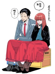 Rating: Safe Score: 4 Tags: business_suit jinushi sasaki_(yanisuu) smoking super_no_ura_de_yani_suu_futari sweater yamada_(yanisuu) User: VigorousMMM Rating: Safe Score: 4 Tags: business_suit jinushi sasaki_(yanisuu) smoking super_no_ura_de_yani_suu_futari sweater yamada_(yanisuu) User: VigorousMMM