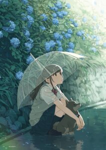 Rating: Safe Score: 31 Tags: hechima see_through seifuku skirt_lift sweater umbrella wet_clothes User: himeno_nanako