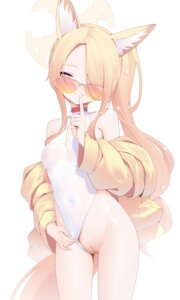 Rating: Explicit Score: 47 Tags: animal_ears blue_archive halo kitsune loli megane nipples pussy see_through swimsuits tail uncensored wet wet_clothes yurizono_seia z.taiga User: KenB