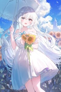 arl dress no_bra see_through summer_dress umbrella