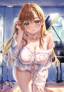 Rating: Questionable Score: 53 Tags: dress_shirt lingerie nipples no_bra open_shirt pantsu see_through yan-yam User: lx_axz
