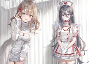 Rating: Questionable Score: 29 Tags: cleavage dress jpeg_artifacts kimishima_ayano mariya_mikhailovna_kujou momoko_(momopoco) nurse sweater thighhighs tokidoki_bosotto_russia-go_de_dereru_tonari_no_alya-san wings User: himeno_nanako
