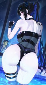 ass cameltoe garter hololive hololive_english horns nerissa_ravencroft pantsu_shot see_through swimsuits wet