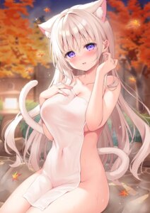 Rating: Questionable Score: 82 Tags: animal_ears areola naked nekomimi onsen siooooono tail towel wet User: Anonymous