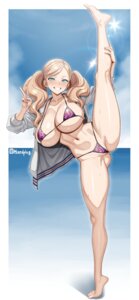 Rating: Questionable Score: 31 Tags: bikini handplug megaten open_shirt persona persona_5 swimsuits takamaki_anne thong wet User: Genex