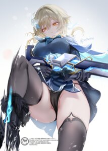 Rating: Questionable Score: 41 Tags: cameltoe dress genshin_impact gun lumine pantsu pottsness skirt_lift thighhighs thong User: lacepanties