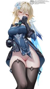 Rating: Explicit Score: 48 Tags: censored dress genshin_impact lumine nopan pottsness pubic_hair pussy skirt_lift thighhighs User: lacepanties