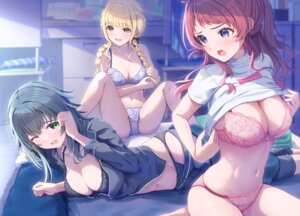 Rating: Questionable Score: 46 Tags: bra fujinomiya_reicho fujita_kotone gakuen_idolm@ster hanami_saki open_shirt pajama pantsu shirt_lift the_idolm@ster tsukimura_temari undressing User: BattlequeenYume