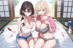 Rating: Questionable Score: 14 Tags: bra hidis no_bra pantsu see_through shirt_lift symmetrical_docking wet wet_clothes User: Arsy