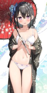 Rating: Questionable Score: 138 Tags: bra kantoku kimono loli open_shirt pantsu see_through shizuku_(kantoku) umbrella User: himeno_nanako