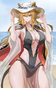 Rating: Questionable Score: 3 Tags: animal_ears arknights madana_gege open_shirt see_through siege_(arknights) swimsuits tail User: Genex