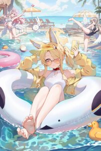 Rating: Questionable Score: 63 Tags: angel animal_ears bikini blue_archive feet halo kirifuji_nagisa kitsune kizuna megane misono_mika swimsuits wet wings yurizono_seia User: Aleax