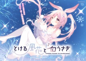 animal_ears bunny_ears bunny_girl heels no_bra shiratama shiratamaco thighhighs