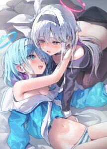 Rating: Questionable Score: 32 Tags: arona_(blue_archive) artist_revision blue_archive halo huwari loli no_bra pantsu pantyhose plana_(blue_archive) seifuku shimapan yuri User: BattlequeenYume