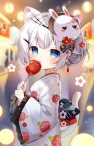Rating: Safe Score: 14 Tags: animal_ears fujii_shino nekomimi tail yukata User: Anonymous