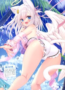 Rating: Questionable Score: 29 Tags: angel animal_ears ass bikini cacao_(yano_mitsuki) nekomimi see_through swimsuits tail wings yano_mitsuki User: drop