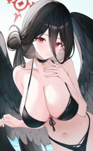angel bikini blue_archive hanekawa_hasumi swimsuits usagi_(786113654) wet wings