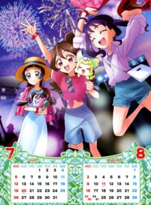 aokaze_nana calendar dress kimi_to_idol_precure megane precure sakura_uta shigure_kokoro tagme
