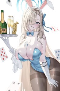 Rating: Questionable Score: 25 Tags: animal_ears blue_archive bunny_ears bunny_girl gaji halo ichinose_asuna no_bra pantyhose waitress User: BattlequeenYume