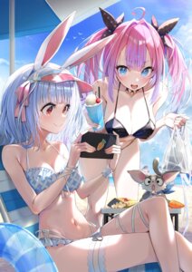 Rating: Questionable Score: 42 Tags: animal_ears bikini bunny_ears garter hiodoshi_ao hololive hololive_dev_is houshou_marine kikirara_vivi mappaninatta swimsuits usada_pekora User: saemonnokami