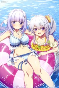 Rating: Questionable Score: 35 Tags: 9_-nine- 9_-nine-_ruler's_crown bikini cleavage g-angle garter kousaka_haruka niimi_sora palette see_through swimsuits wet User: drop