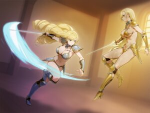 armor bikini_armor egc0212 heels sword tattoo