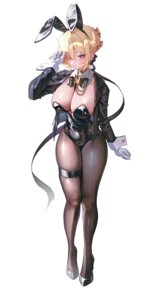 animal_ears bunny_ears bunny_girl domi_(hongsung0819) evelyn_chevalier garter heels no_bra pantyhose zenless_zone_zero