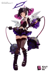 Rating: Safe Score: 46 Tags: halo nangong_yu tagme thighhighs torn_clothes uniform weapon wings zenless_zone_zero User: drop