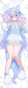 Rating: Safe Score: 33 Tags: animal_ears dakimakura halo leafpie_zaurus nekomimi pajama tail User: Anonymous