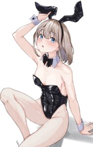 animal_ears bunny_ears bunny_girl endo_yohane fishnets no_bra pantyhose serizawa_asahi the_idolm@ster the_idolm@ster_shiny_colors