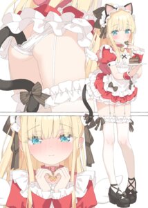 Rating: Questionable Score: 97 Tags: animal_ears garter heels kani_biimu loli maid nekomimi pantsu panty_pull see_through shimotsuki_potofu skirt_lift stockings tail thighhighs valentine wings User: himeno_nanako