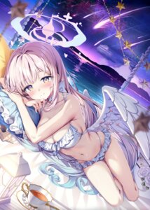 angel bikini blue_archive cropped kinokomushi misono_mika swimsuits wet wings