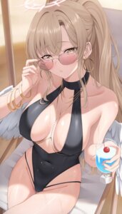Rating: Questionable Score: 59 Tags: angel blue_archive erect_nipples kirifuji_nagisa megane shinigami_kiraki swimsuits wet wings User: VigorousMMM