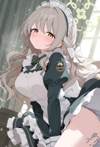 Rating: Questionable Score: 81 Tags: blue_archive halo honyara-san maid nopan sakurai_miyo skirt_lift wardrobe_malfunction User: wq15987654