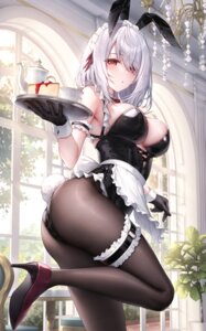 Rating: Questionable Score: 53 Tags: animal_ears bunny_ears bunny_girl garter heels lenne_(oyuwari) maid no_bra oyuwari pantyhose tail waitress User: Anonymous