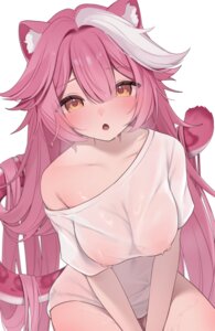 Rating: Questionable Score: 37 Tags: animal_ears hiroside hololive hololive_english nipples no_bra raora_panthera see_through tail wet wet_clothes User: whitespace1