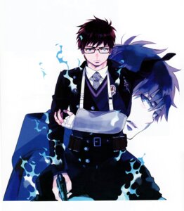 Rating: Safe Score: 3 Tags: ao_no_exorcist bandages gun katou_kazue male megane okumura_rin okumura_yukio seifuku sweater User: Reverseshin