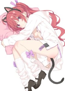 Rating: Questionable Score: 92 Tags: animal_ears bottomless breasts hazuki_watora kani_biimu loli nekomimi nipple_slip no_bra open_shirt tail User: himeno_nanako
