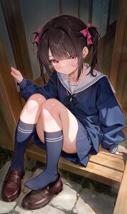 Rating: Questionable Score: 74 Tags: arata_(xin) loli seifuku skirt_lift User: lacepanties
