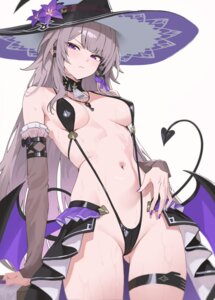 devil garter herta honkai:_star_rail nvl sling_bikini swimsuits tail wet wings witch