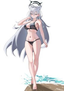 animal_ears bikini blue_archive halo katagiri_nanoka nekomimi shiroko_terror sunaookami_shiroko swimsuits wet