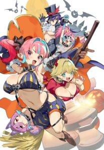 Rating: Questionable Score: 19 Tags: animal_ears bandages bikini_top garter halloween heels horns jeanne_(kanachoro) kanan-sama_wa_akumade_choroi kanan_zebul miel_zebul milch_zebul no_bra nonco pointy_ears shinryuuji_tekka swimsuits underboob wings witch User: VigorousMMM