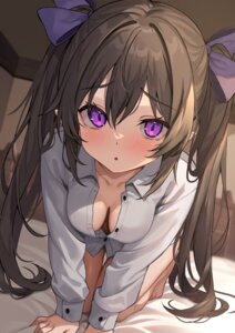 Rating: Questionable Score: 8 Tags: dress_shirt himekaidou_hatate no_bra open_shirt pointy_ears touhou wowoguni User: Arsy