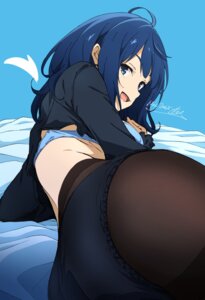 ass bra make_heroine_ga_oosugiru! nii_manabu pantsu pantyhose see_through seifuku shirt_lift yanami_anna