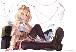 Rating: Questionable Score: 5 Tags: garter hololive hololive_english rosuuri seifuku skirt_lift thighhighs watson_amelia User: Anonymous